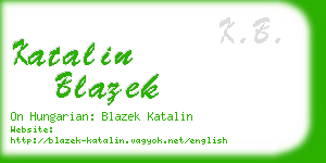 katalin blazek business card